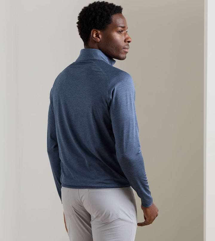 Peter Millar Stealth Performance Quarter-Zip: Cadet