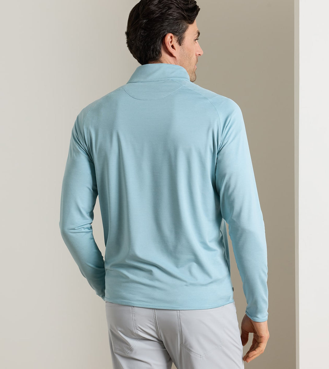 Peter Millar Stealth Performance Quarter-Zip: Seaflower