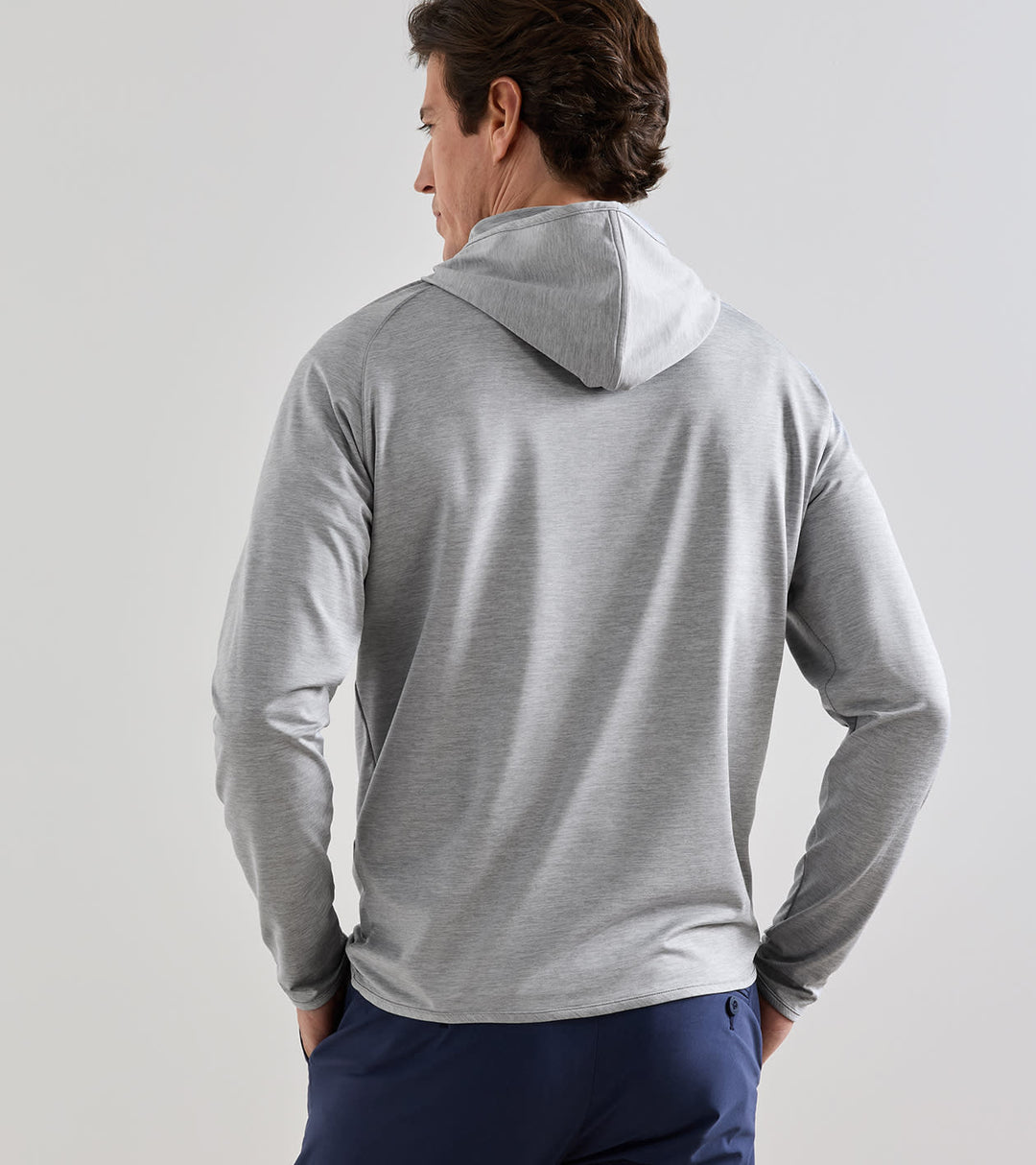 Peter Millar Stealth Performance Hoodie: Gale Grey