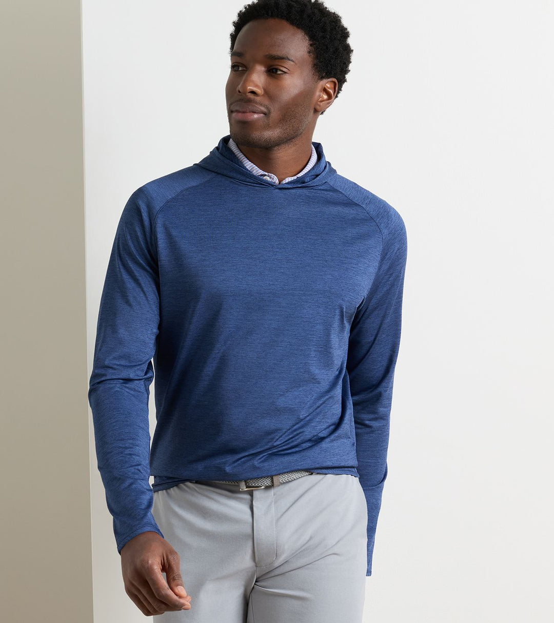 Peter Millar Stealth Performance Hoodie: Navy