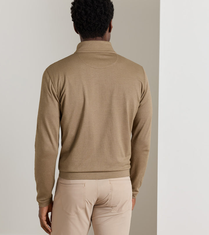 Peter Millar Albatross Cotton-Blend Piqué Quarter-Zip: Light Mocha