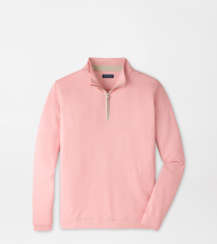Peter Millar Albatross Cotton-Blend Piqué Quarter-Zip: Melrose Pink