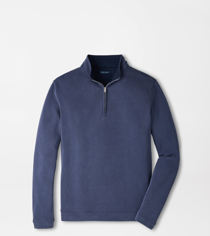 Peter Millar Soft Suede Performance Quarter-Zip: Navy