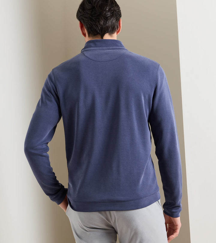 Peter Millar Soft Suede Performance Quarter-Zip: Navy