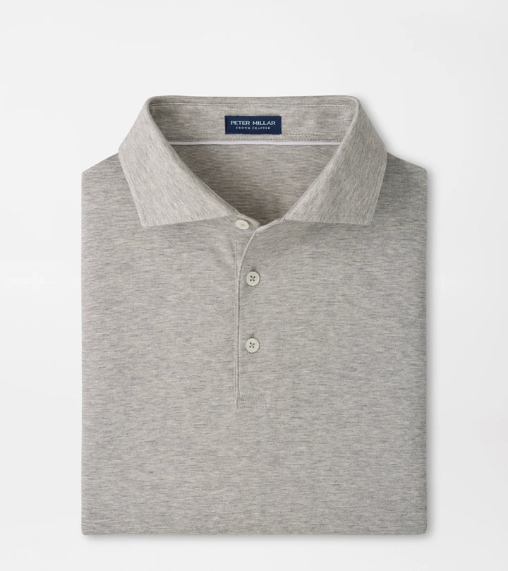 Peter Millar Excursionist Flex Short-Sleeve Polo: Gale Grey
