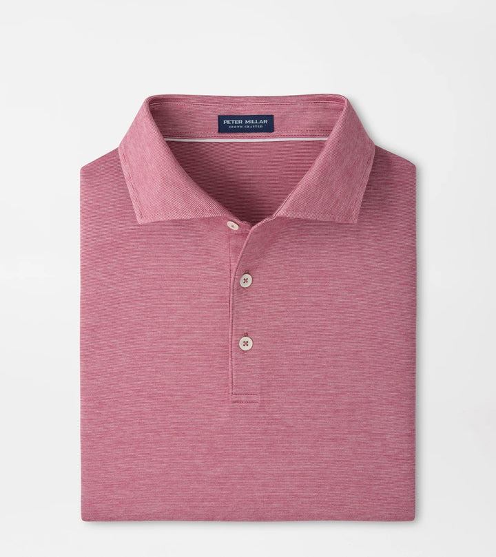 Peter Millar Excursionist Flex Short-Sleeve Polo: Ruby Dusk