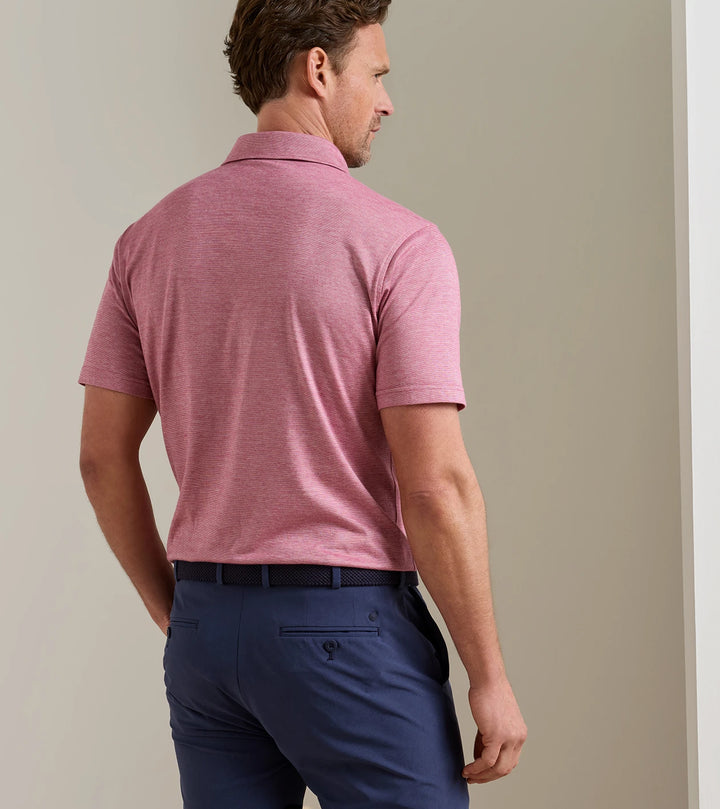 Peter Millar Excursionist Flex Short-Sleeve Polo: Ruby Dusk
