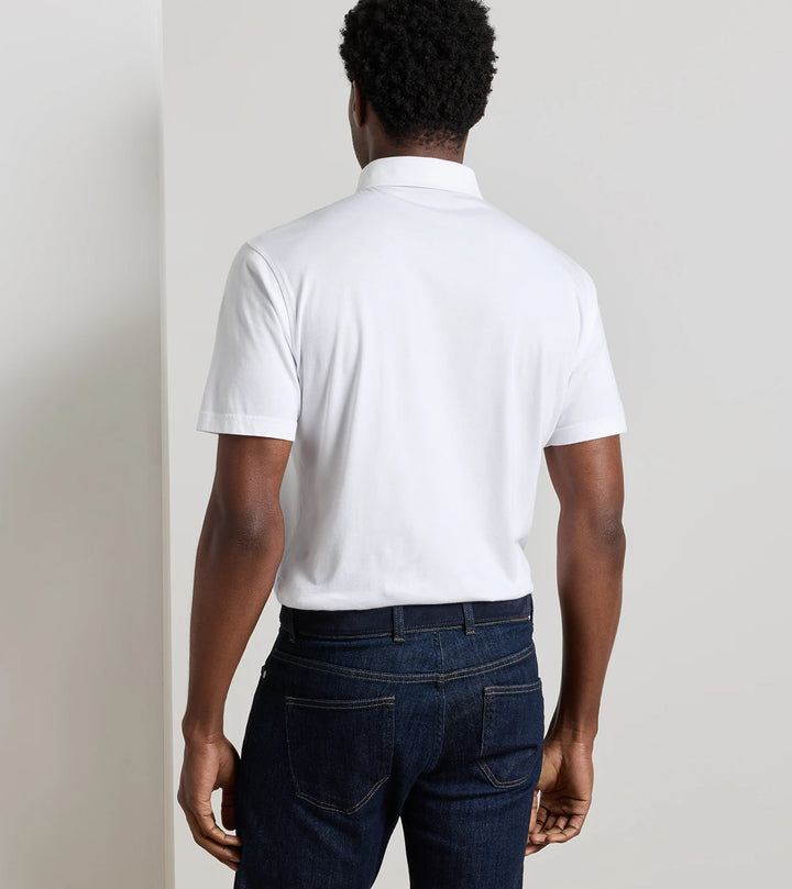 Peter Millar Excursionist Flex Short-Sleeve Polo: White