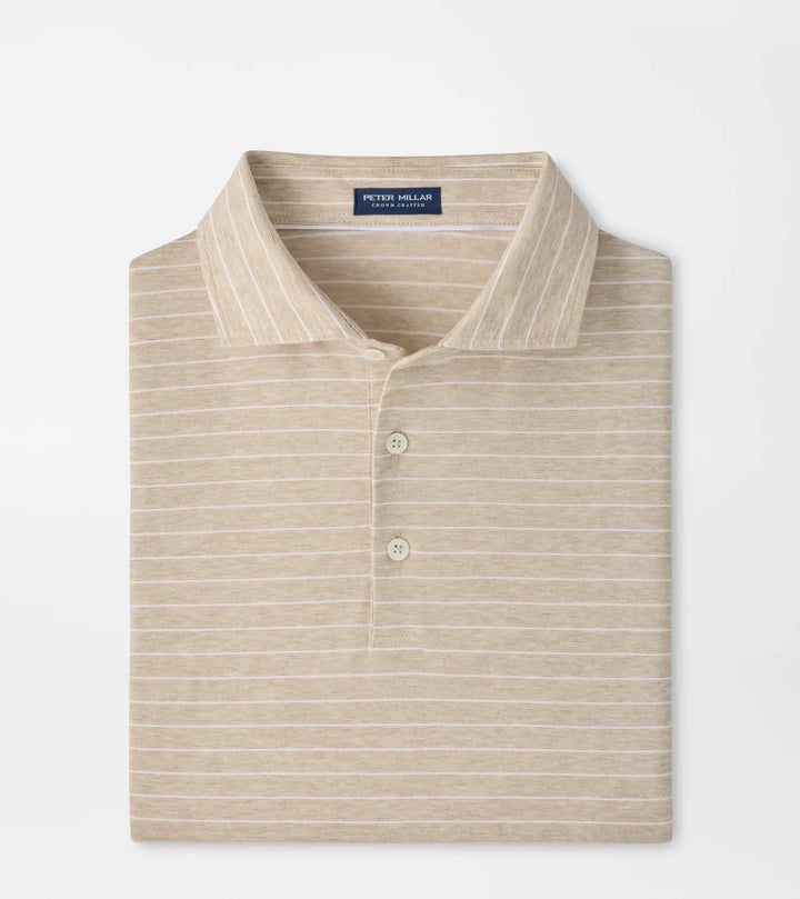 Peter Millar Excursionist Flex Striped Short-Sleeve Polo: Truffle