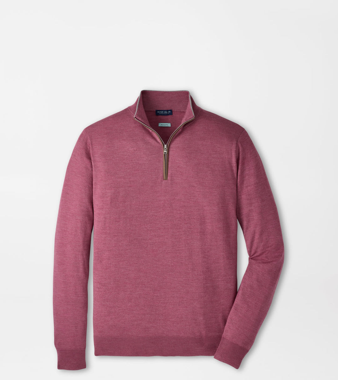 Peter Millar Excursionist Flex Quarter-Zip Sweater: Ruby Dusk