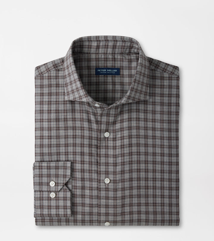 Peter Millar Bernard Cotton Sport Shirt: Grey Mist