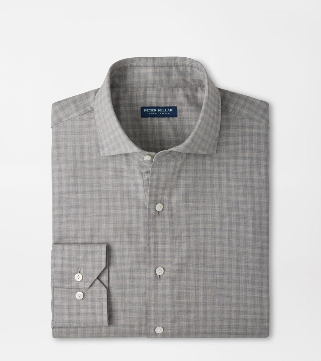 Peter Millar Felix Cotton Sport Shirt: Argento