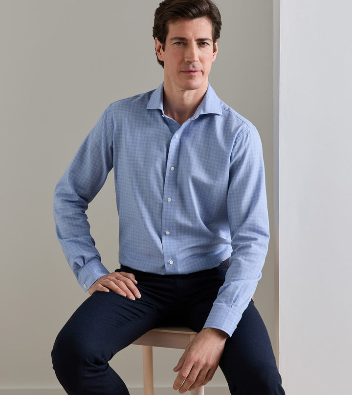 Peter Millar Felix Cotton Sport Shirt: Windy Blue