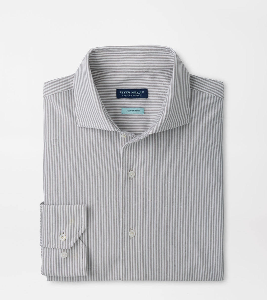 Peter Millar Excursionist Flex Stripe Sport Shirt: Argento