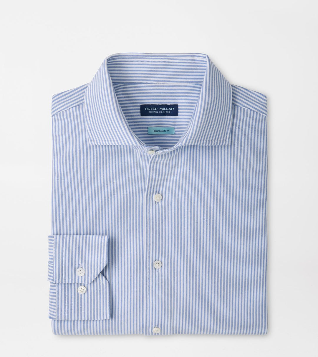 Peter Millar Excursionist Flex Stripe Sport Shirt: Windy Blue
