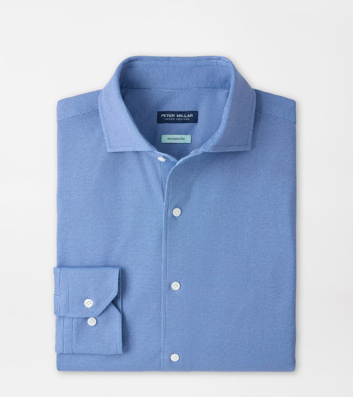 Peter Millar Excursionist Flex Print Sport Shirt: Windy Blue
