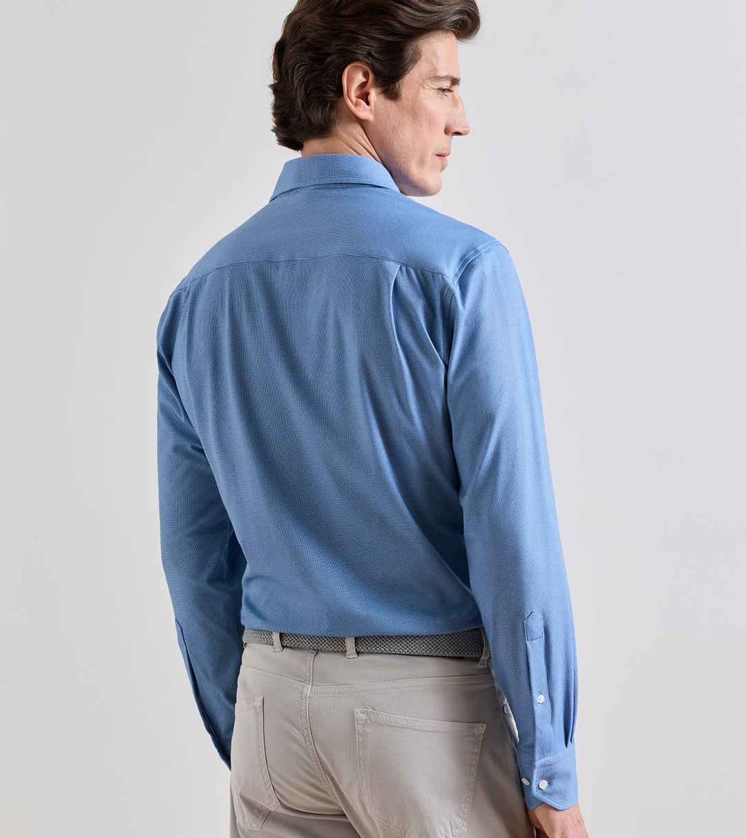 Peter Millar Excursionist Flex Print Sport Shirt: Windy Blue