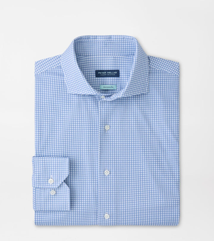 Peter Millar Excursionist Flex Gingham Sport Shirt: Windy Blue