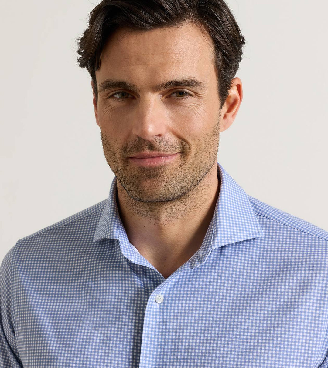 Peter Millar Excursionist Flex Gingham Sport Shirt: Windy Blue