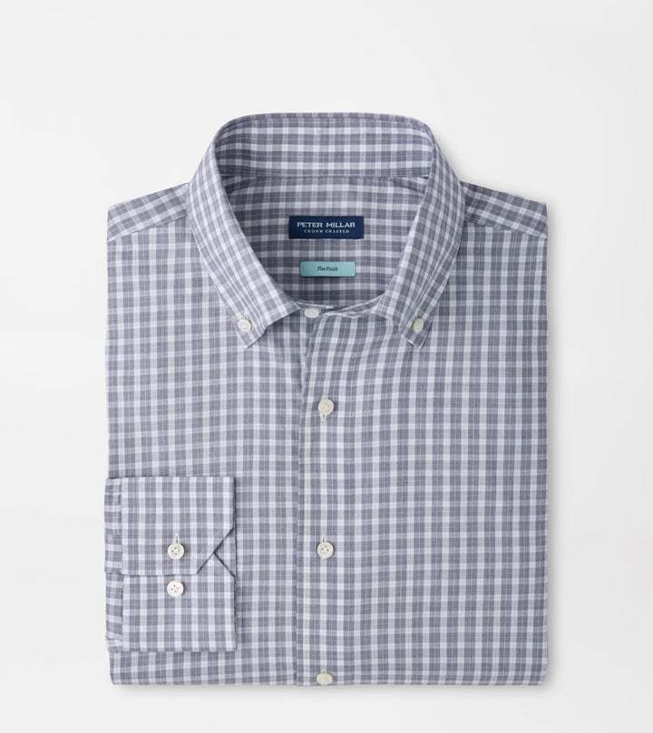 Peter Millar Chester Cotton Sport Shirt: Navy