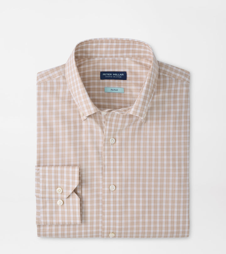 Peter Millar Chester Cotton Sport Shirt: Nutmeg