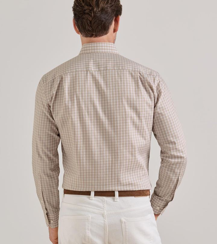 Peter Millar Chester Cotton Sport Shirt: Nutmeg