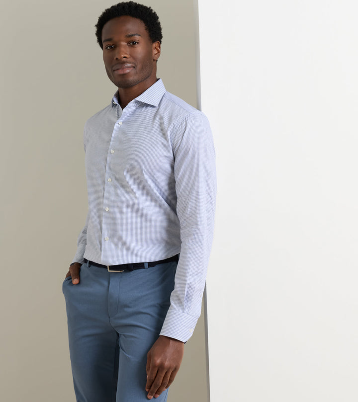 Peter Millar Kenneth Cotton Sport Shirt: Cadet