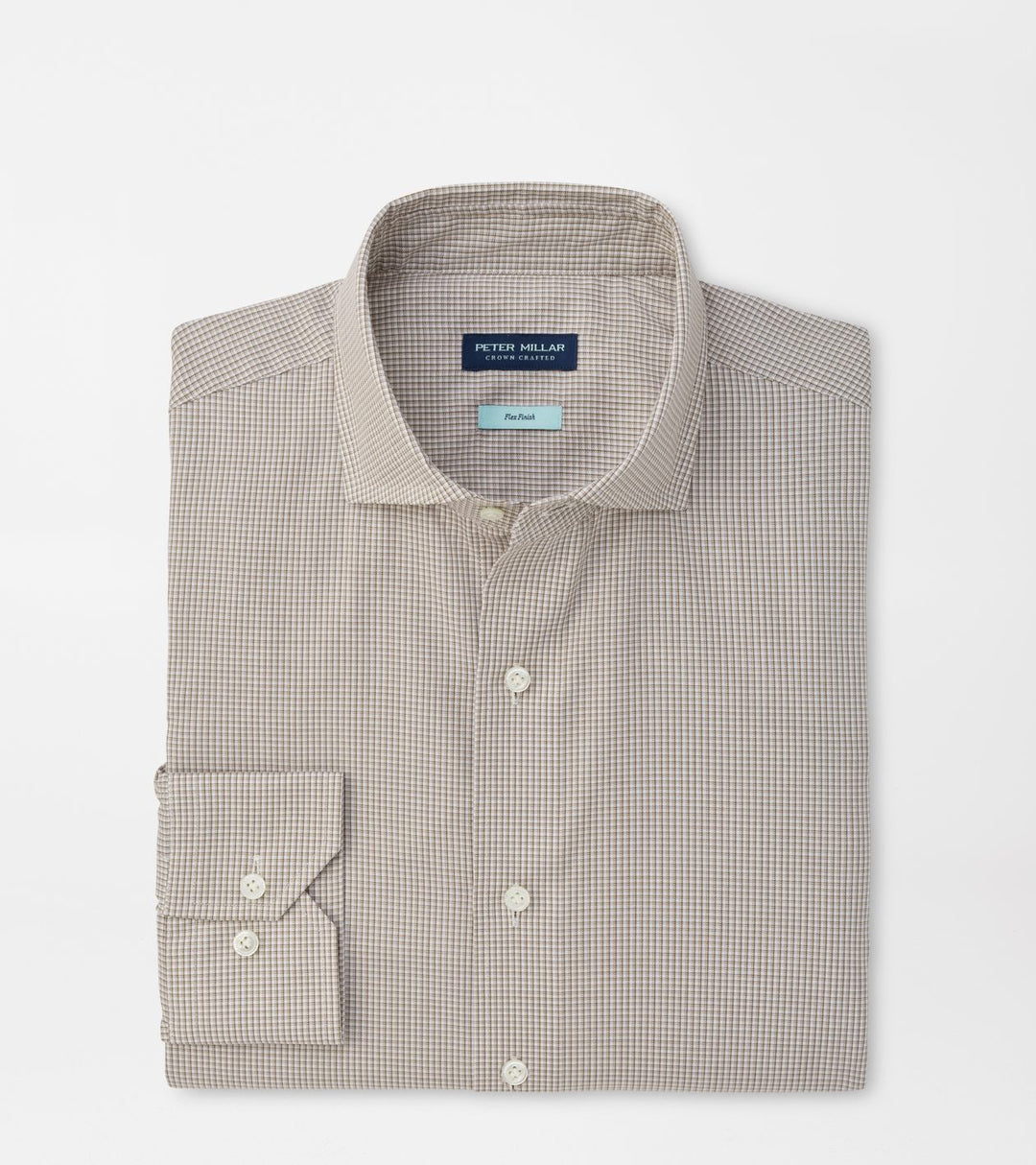Peter Millar Winston Cotton Sport Shirt: Light Mocha