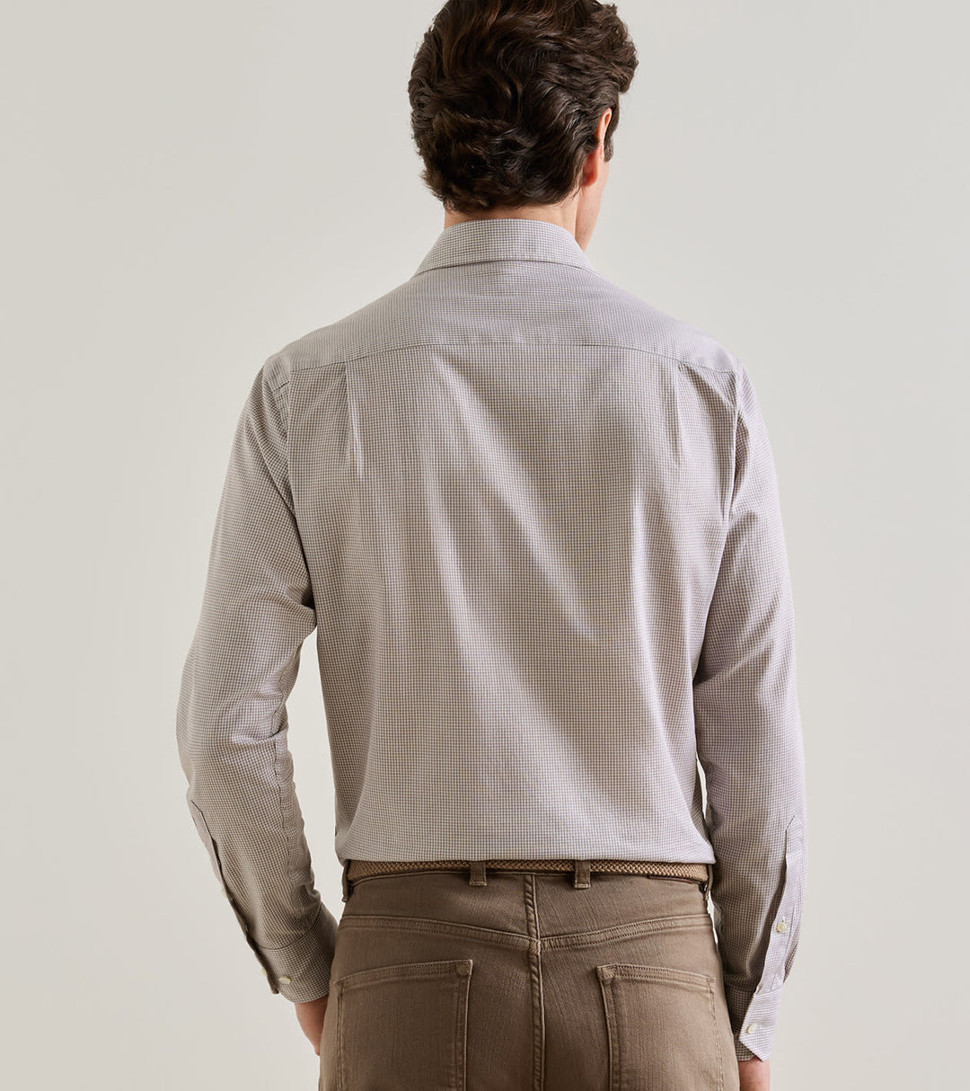 Peter Millar Winston Cotton Sport Shirt: Light Mocha