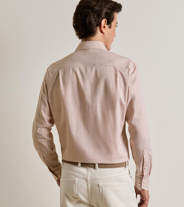 Peter Millar Winston Cotton Sport Shirt: Spiced Cider
