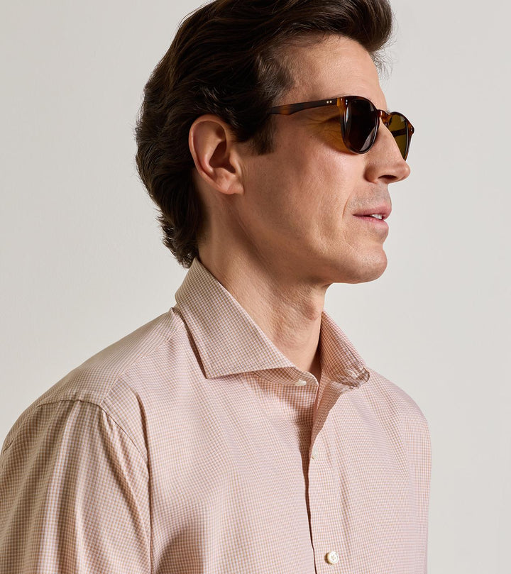 Peter Millar Winston Cotton Sport Shirt: Spiced Cider