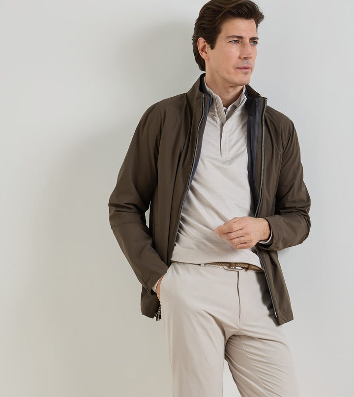 Peter Millar Ryder 3-in-1 Jacket & Vest: Ash Brown