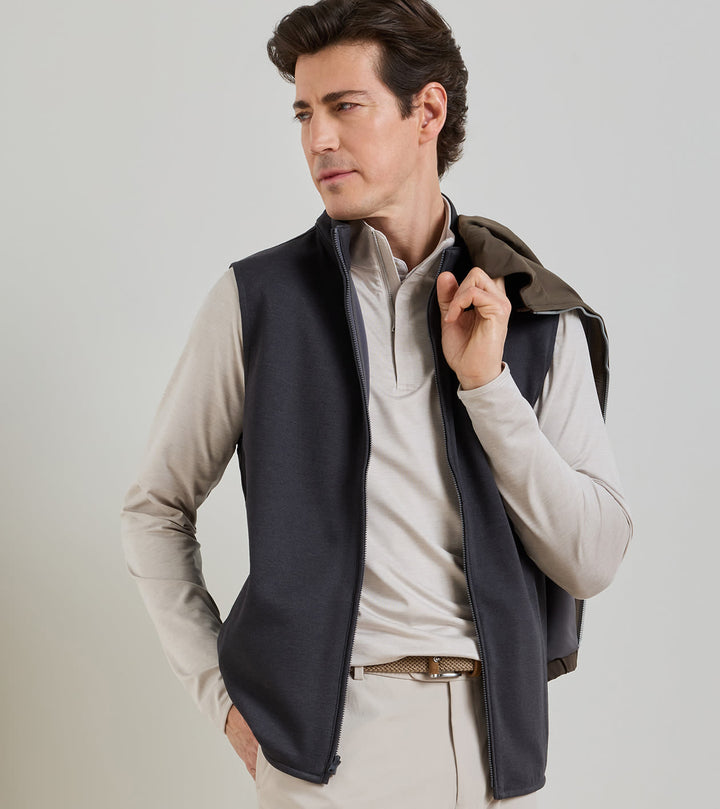 Peter Millar Ryder 3-in-1 Jacket & Vest: Ash Brown
