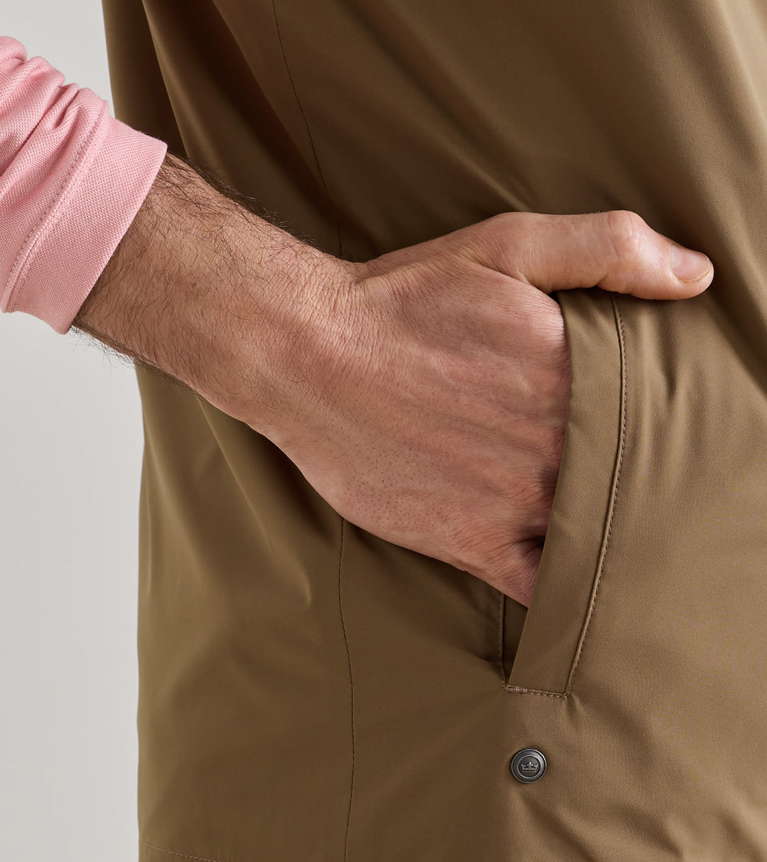 Peter Millar Ryder Reversible Vest: Light Mocha