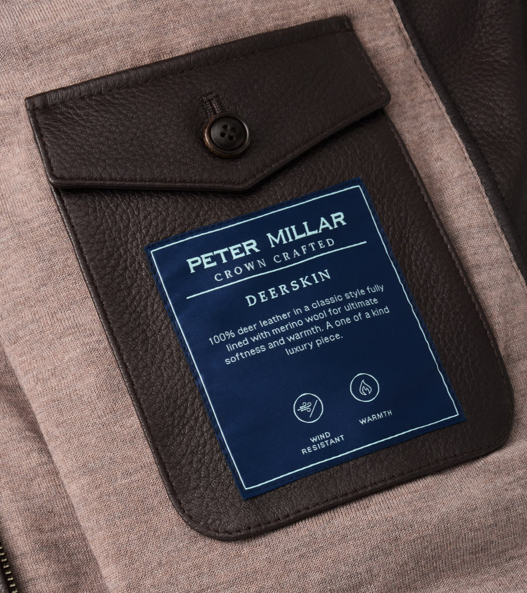 Peter Millar Deerskin Leather Vest: Espresso
