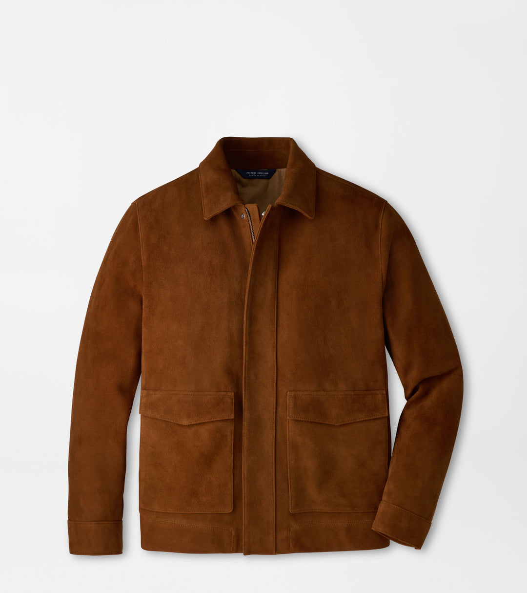 Peter Millar Deerskin Suede Jacket: Saddle
