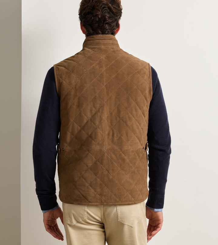 Peter Millar Essex Suede Vest: Sawgrass