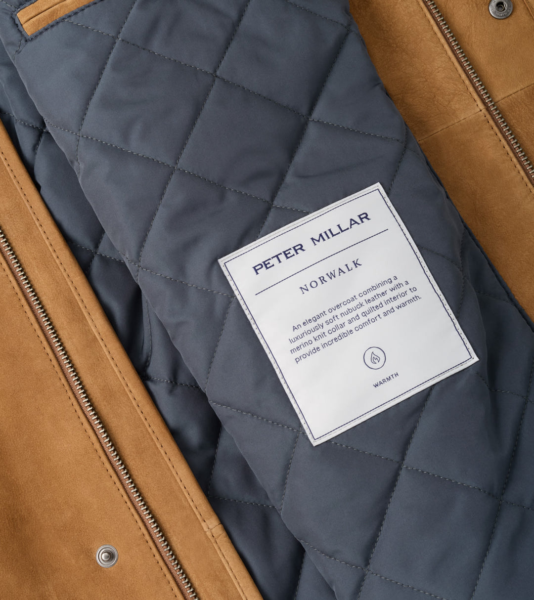Peter Millar Norwalk Nubuck Coat: Dark Amber