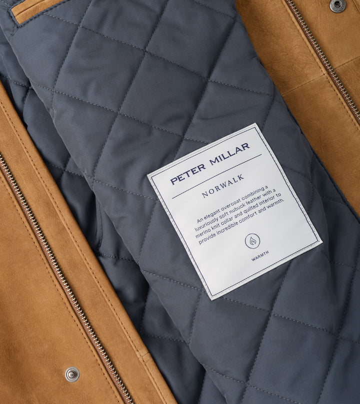 Peter Millar Norwalk Nubuck Coat: Dark Amber