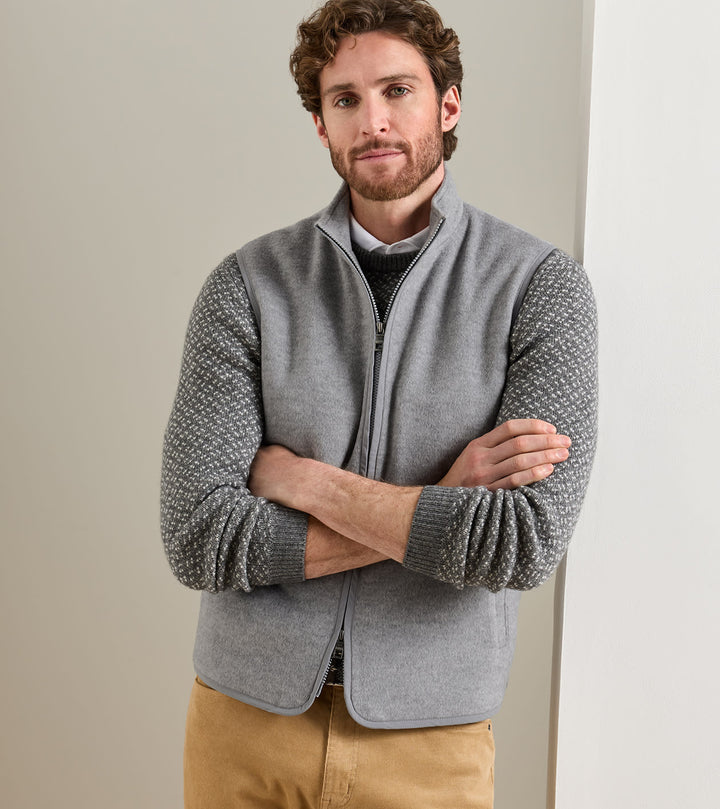 Peter Millar Crown Flex Merino Vest: British Grey