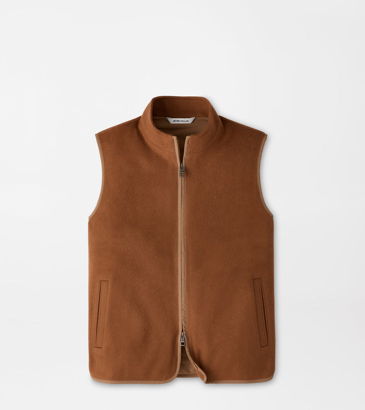 Peter Millar Crown Flex Merino Vest: Dark Amber
