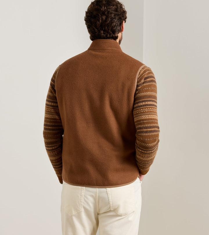 Peter Millar Crown Flex Merino Vest: Dark Amber