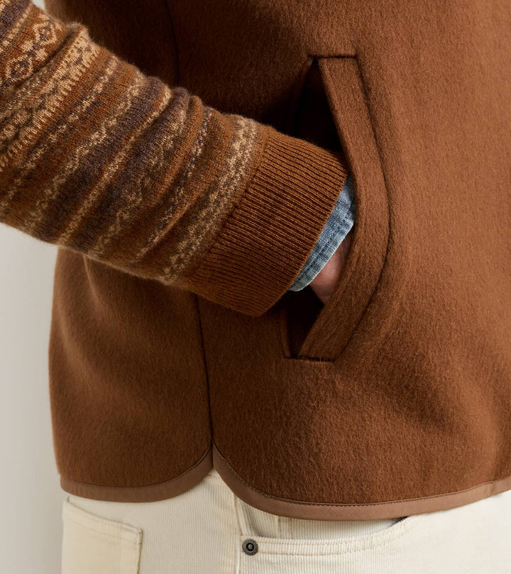 Peter Millar Crown Flex Merino Vest: Dark Amber