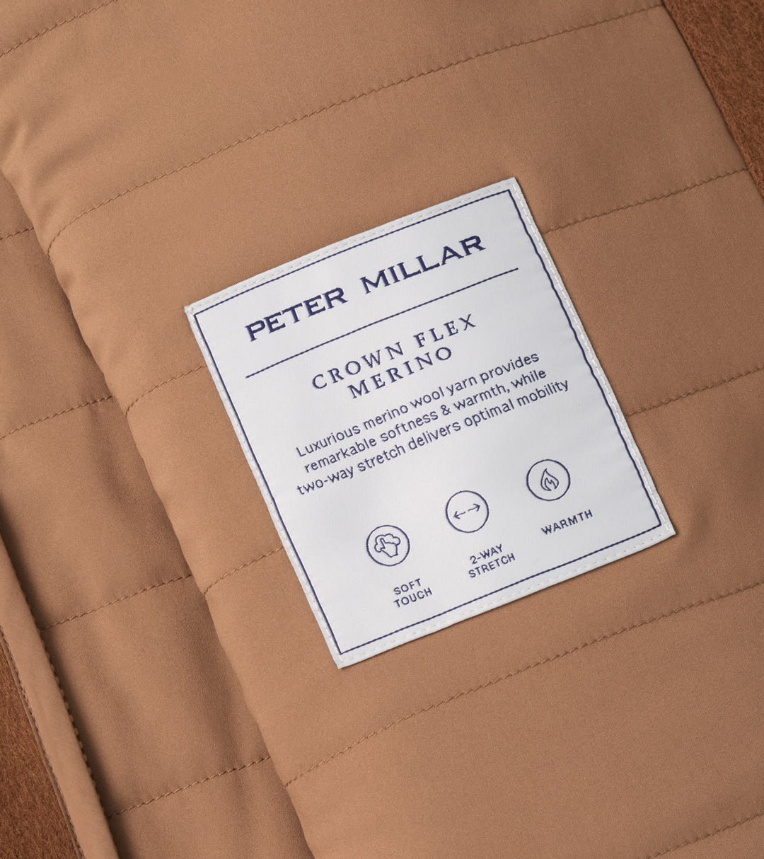 Peter Millar Crown Flex Merino Vest: Dark Amber