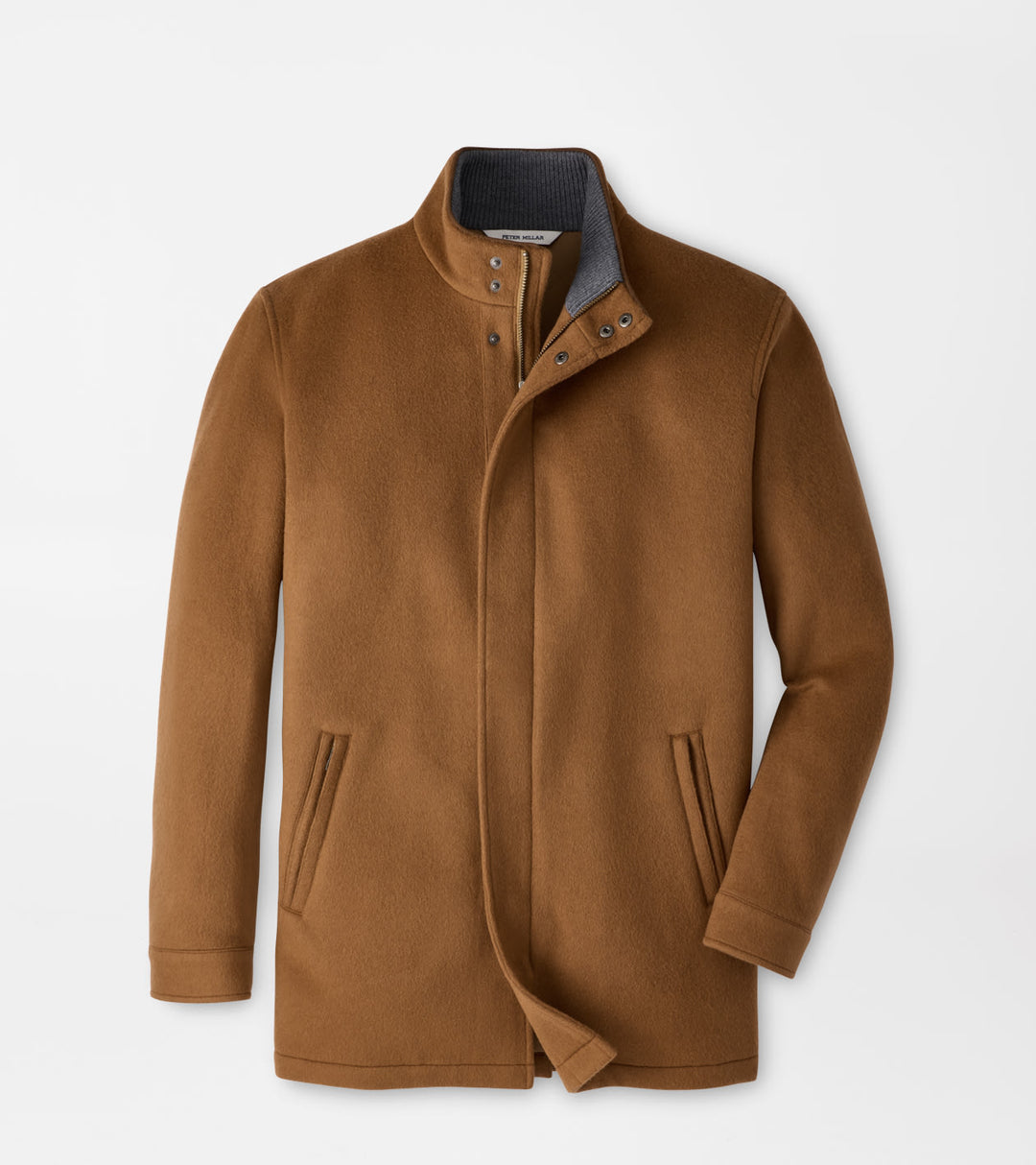 Peter Millar Crown Flex Merino City Coat: Dark Amber