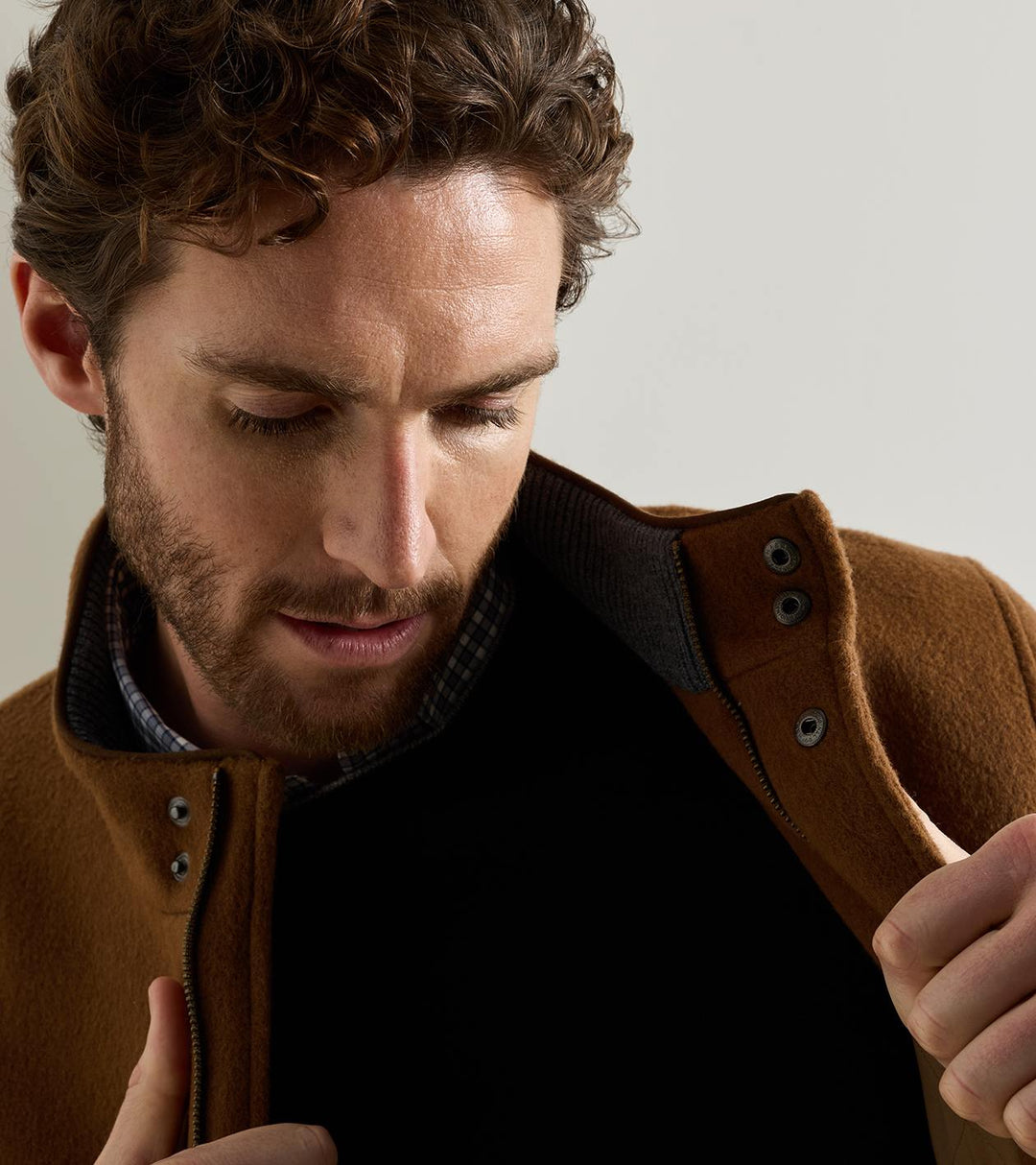 Peter Millar Crown Flex Merino City Coat: Dark Amber
