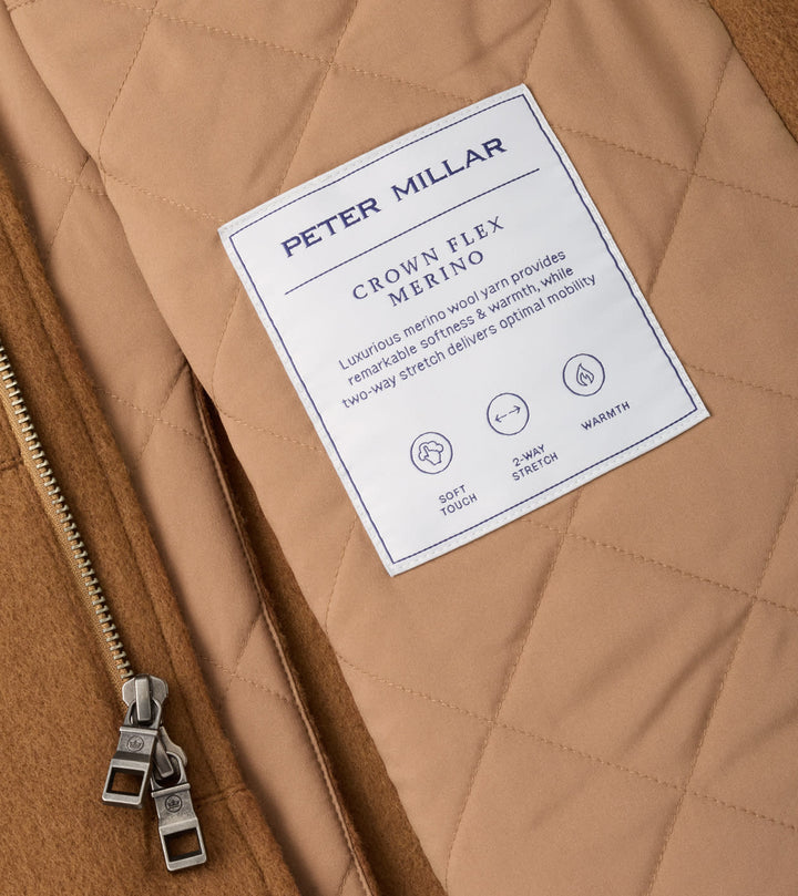 Peter Millar Crown Flex Merino City Coat: Dark Amber