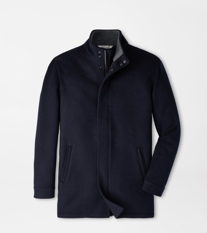 Peter Millar Crown Flex Merino City Coat: Navy
