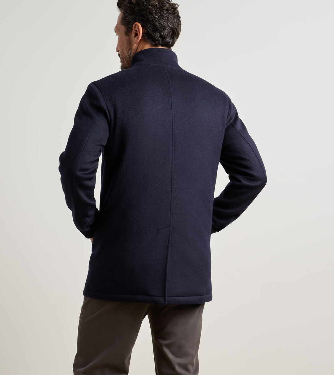 Peter Millar Crown Flex Merino City Coat: Navy