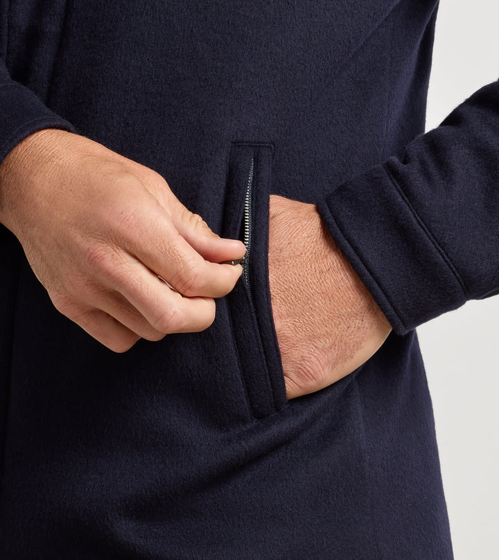 Peter Millar Crown Flex Merino City Coat: Navy